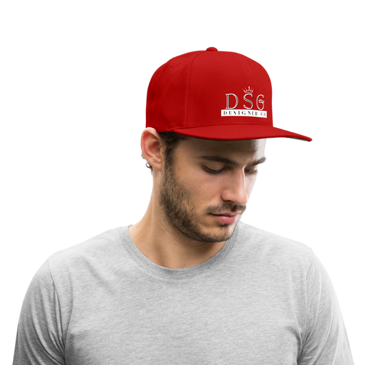 Snapback Baseball Cap| Logo - red