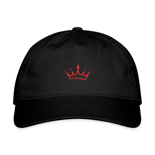 Organic Baseball Cap| Crown symbol - black